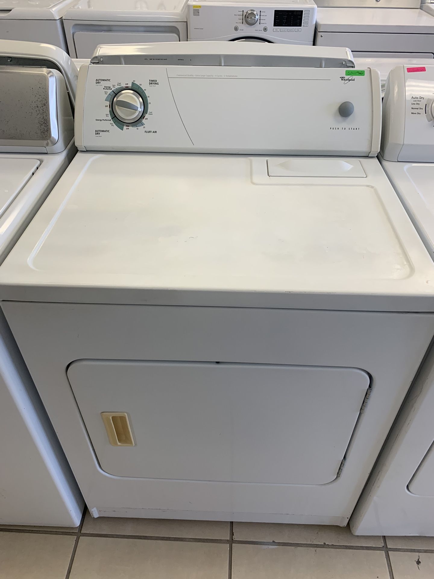 WHIRLPOOL DRYER WHITE
