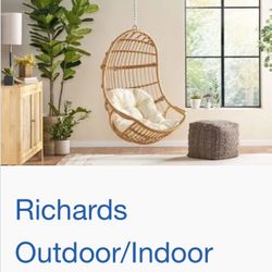 Two Hanging wicker chairs