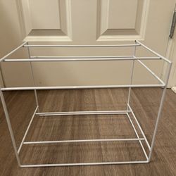 Simple White Wire Storage Rack For Organizing
