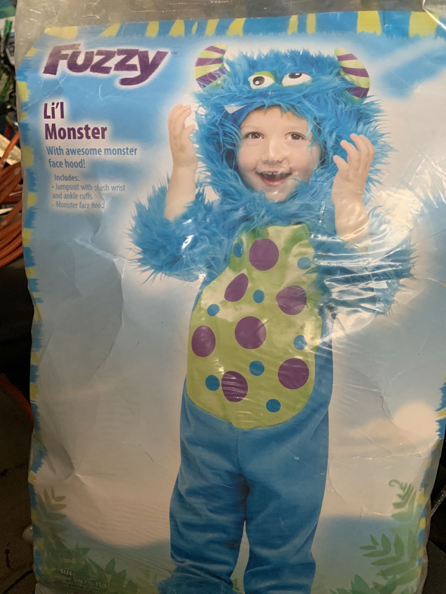 Toddler fuzzy monster costume