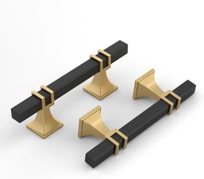 Haliwu Black and Gold Cabinet Pulls