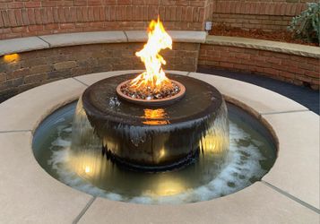Fire Water Bowls Pool Side Features 