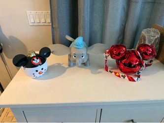 Disneyland popcorn bucket and Christmas Sipper
