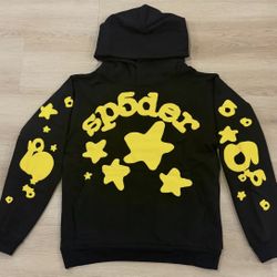 Men's SPIDER Black and Yellow Hoodie
