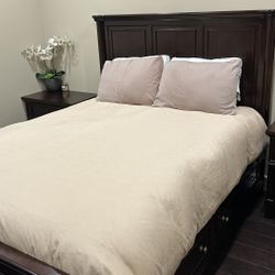 Queen Bedroom Furniture Set -Solid Wood Espresso Finish