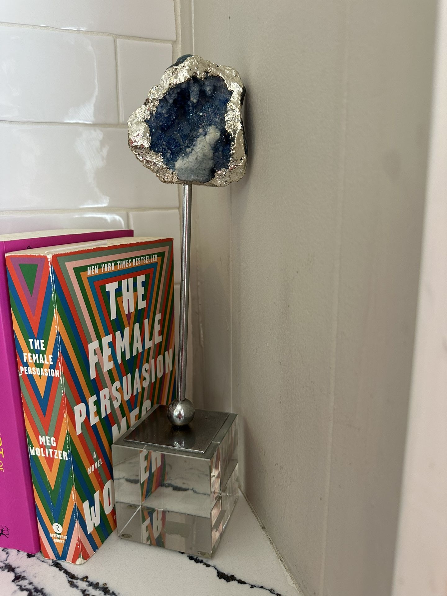 Blue Crystal Bookend