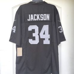 L + XL + 2X - RAIDERS #34 BO JACKSON JERSEYS