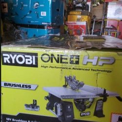 RYOBI 18V HP BRUSHLESS 8-1/4 TABLE SAW TOOL ONLY LIKE NEW 