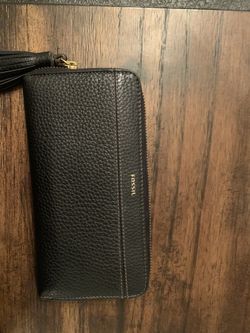 Fossil black leather wallet