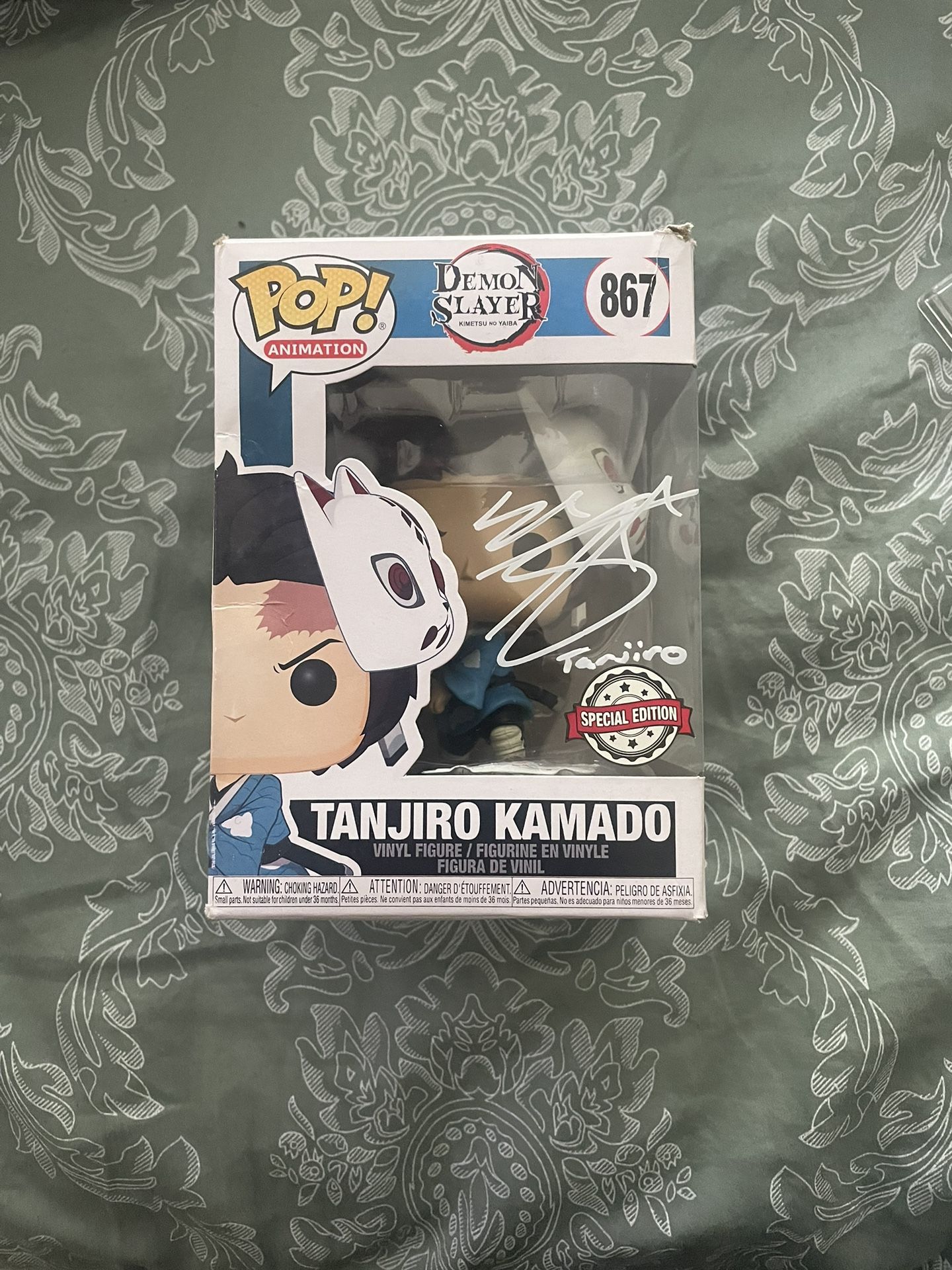 Tanjiro Autographed Funko Pop Dmg Box