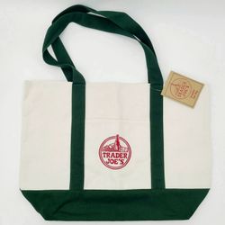 Trader Joe's Large Tote Bag Green (NEW) 
