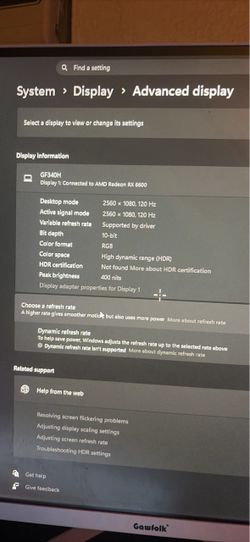 Gaming monitor