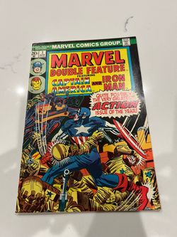 Vintage Marvel Double Feature #3 (1974) Captain America Iron Man Comic 5.0
