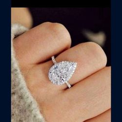 Brand New Sterling  silver diamond Ring 🤩