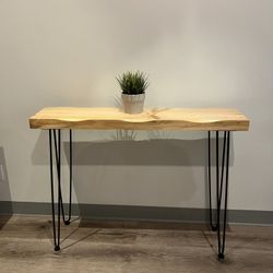Entryway Table Real Wood, Console Table Live Edges