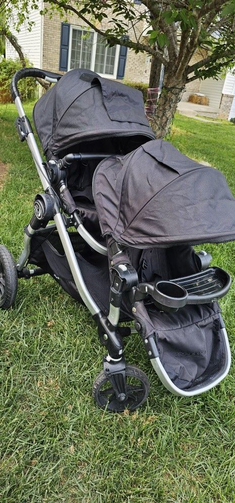 Baby Jogger City Select Double Stroller with Alot Of Accessories 