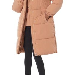 NEW XL Relaxed Fit Women’s Puffer Jacket Light Brown