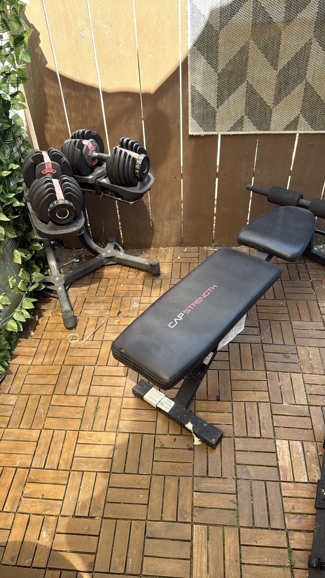 Adjustable 5-52.5 lbs dumbbells, stand and adjustable Bench