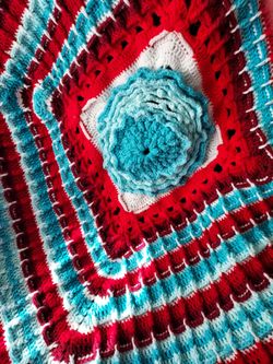 50"x44" Spanish Flower Skirt Blanket