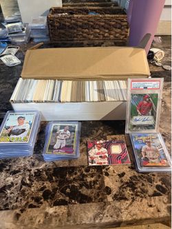 800+ Baseball Card Lot w/ PSA 10 Auto Nolan Schanuel Trout Ohtani Angels