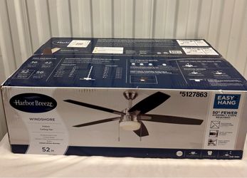 Harbor Breeze Windshore 52" LED Ceiling Fan Brushed Nickel