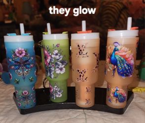 Glow In The Dark Small Tumbler Keychains CHOICE 