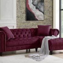 Brand New Red velvet Sectional