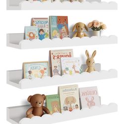 4 Count Floating Wall Shelves