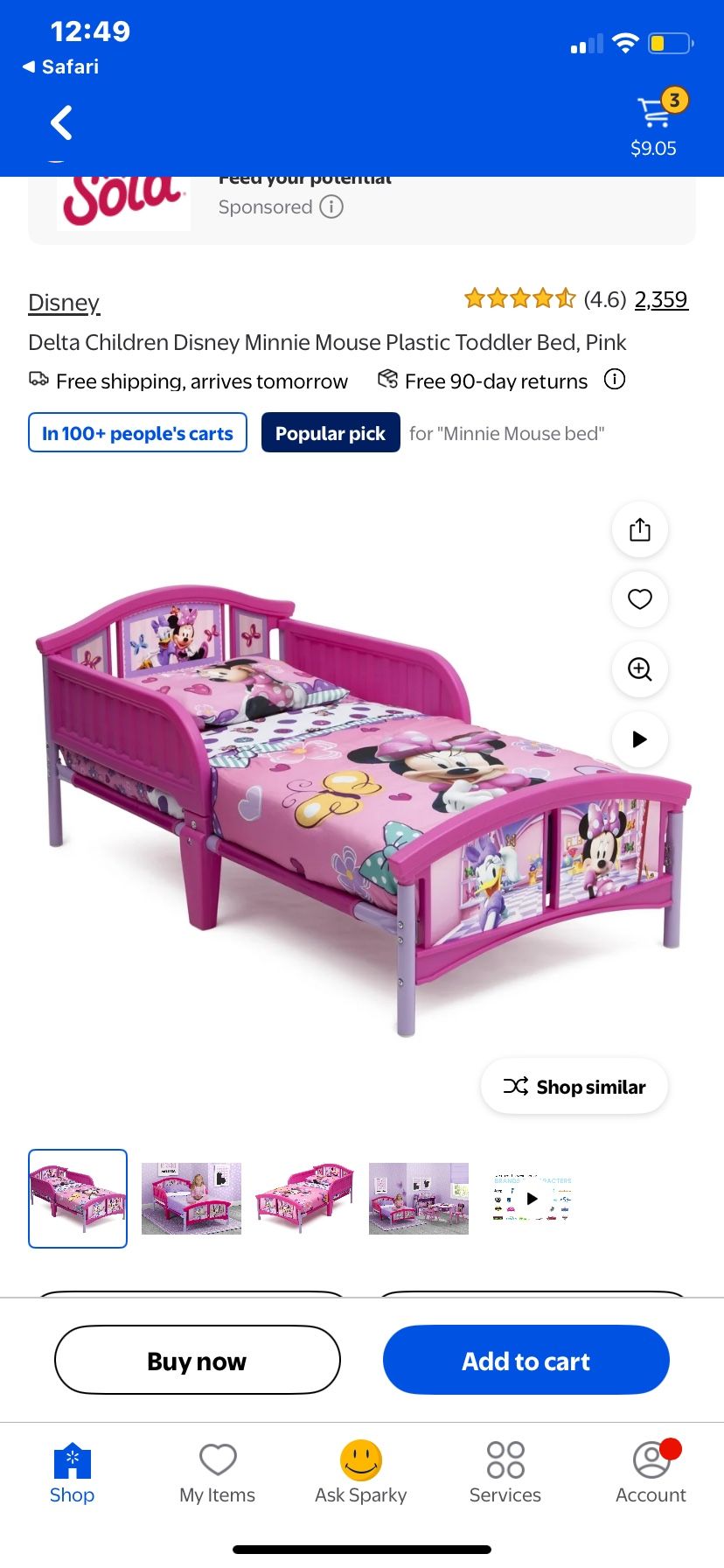 Need It Gone Minnie Toddler Bed 