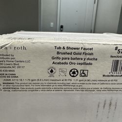 NEW allen + roth Townley Brushed Gold Shower/Tub Combo - VALVE INCLUDED