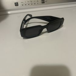 Black Slim Rectangle Sunglasses (x2)