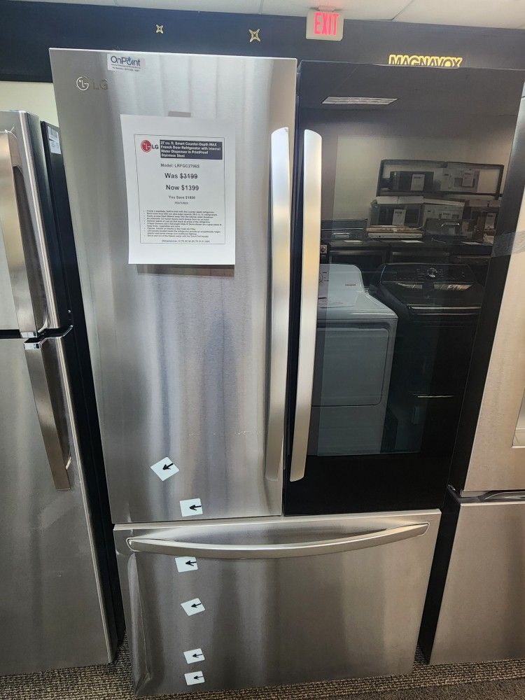 27 cu. ft. French Door Refrigerator in Fingerprint Resistant Stainless with Internal Dispenser, ENERGY STAR