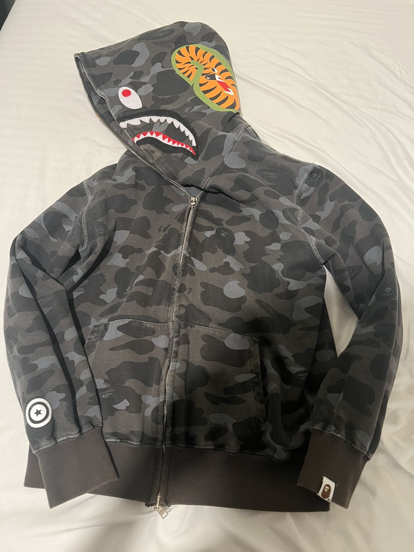 Bape Hoodie Zip Up Black