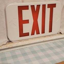 Exit Sign Cooper Thermoplastic  White LED APC7R All-Pro