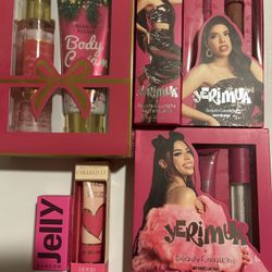 $35 All New Jerimua Makeup Bundle Lip Glosses, And Setting Spray And Body Mist Gift Set 