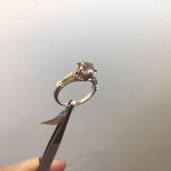 Antique-Inspired Morganite Engagement Ring