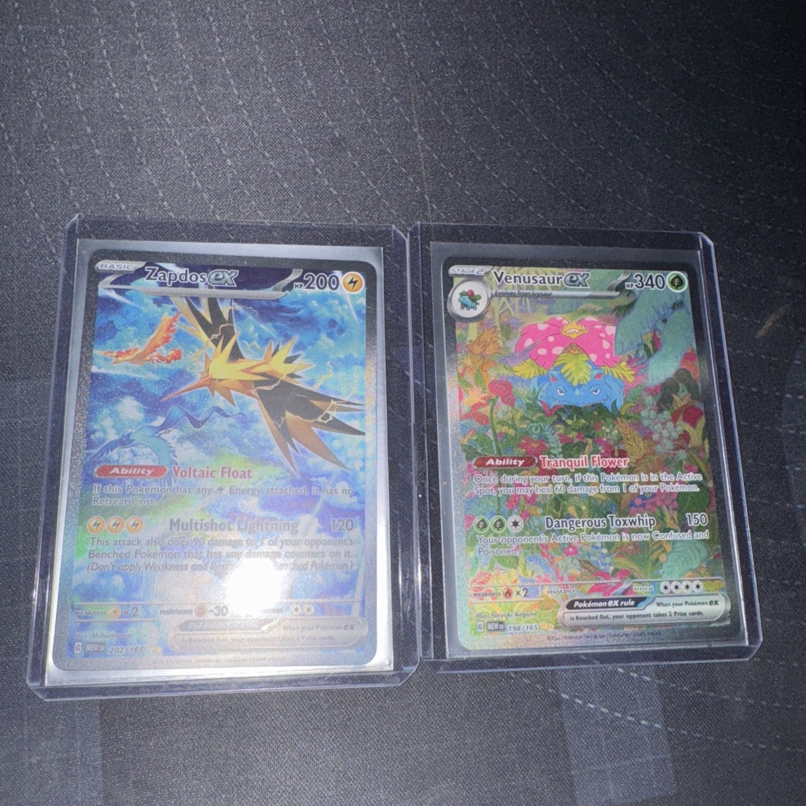 Pokémon Scarlet And Violet 151 TCG Zapdos Ex And Venusaur Ex