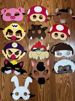 Photo Booth Props. Animals And Super Mario Bros Characters 