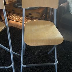 2 Wooden Folding Chairs 