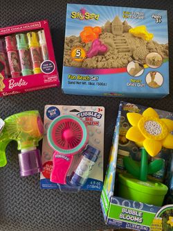 Summer Outdoor Water Toys Bundle Chalk Sand Bubbles