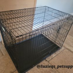 Brand New 42" Xxl Dog Crate  Up To 90 Lbs 2 Doors With Tray $80  Folding Dog Cage Animal Kennel Jaula De Mascota/ Add A 42" Crate Bed $20 