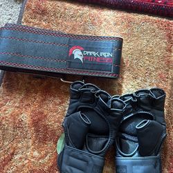 Lifting Belt And Gloves 