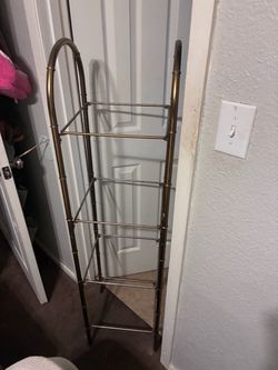 Gold Faux Metal Etagere Shelf