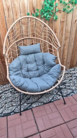 Patio Wicker Egg Chair.