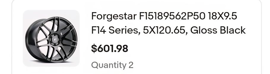 Forgestar F14 Series  18x9.5 Glose Black 5x120.65