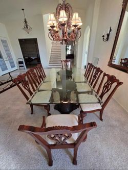 Glass dining room table