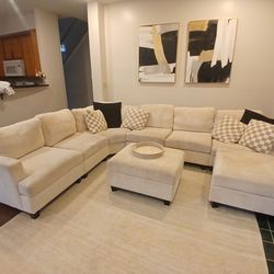 Sectional  white sofa