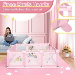 Large Pink Baby Playpen