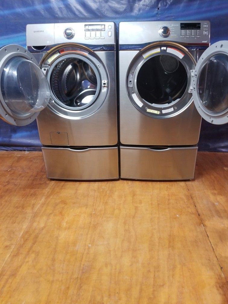 Samsung Stainless Steel Washer And Gas Dryer Free Delivery And Installation With A 90 Day Warranty