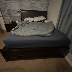 Queen Sized Bed Frame  With Storage 